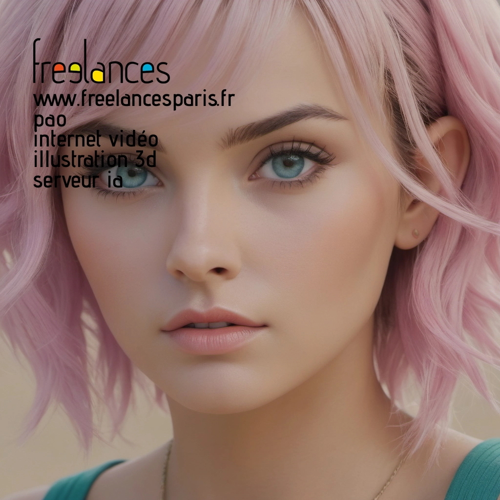 Pao mise en page internet vidéo illustration 3d serveur IA générative AI freelance paris studio de création magazines 8l7xaa20